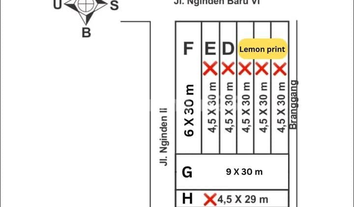 Kavling Tanah Nginden Cocok untuk Komersial