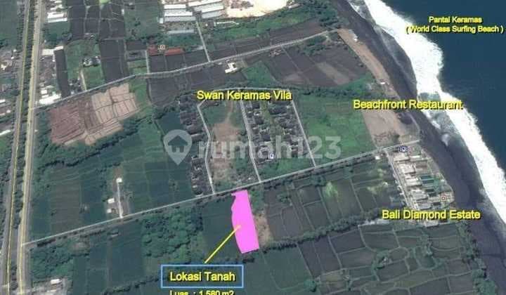 Rare Freehold Land Beside Swan Villas - 200m from Keramas Surf Break & Close to Komune (Best Price in the Area)