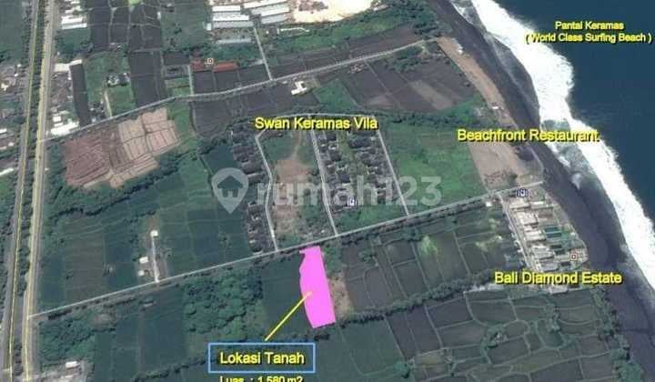 Rare Freehold Land Beside Swan Villas - 200m from Keramas Surf Break & Close to Komune (Best Price in the Area)
