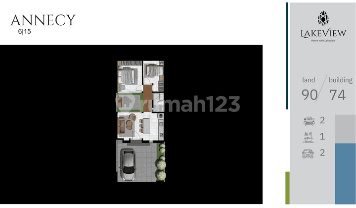 Rumah Mewah View Danau di Sidoarjo Kota, Bunga Ringan, Undian Mobil