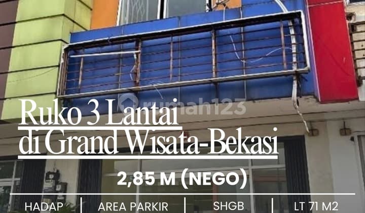 Ruko 3 Lantai Dekat Pintu Tol Grand Wisata Bekasi,,Yakinlah,,