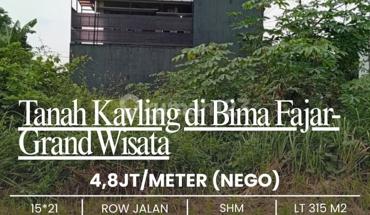 Tanah Kavling di Bima Fajar Dekat Akses Tol Grand Wisata Yakinlah