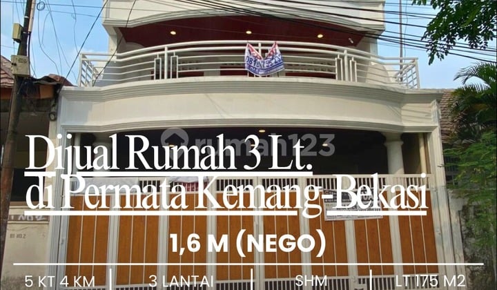 Rumah 3 Lantai Siap Huni di Permata Kemang, Bekasi. Yakinlah,,