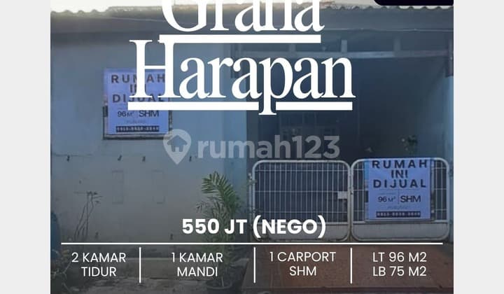 Model Rumah Minimalis di Graha Harapan Siap Huni,,Yakinlah,,,