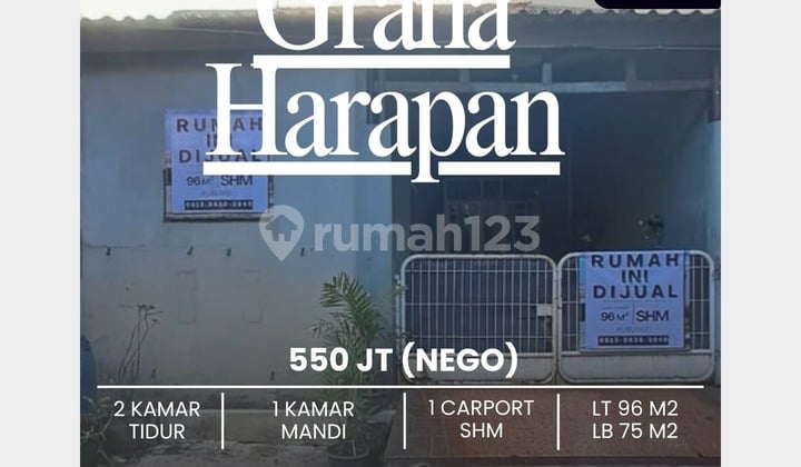 Model Rumah Minimalis di Graha Harapan Siap Huni,,Yakinlah,,,