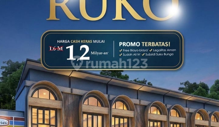 Ruko Cowastra Terdepan Cluster bisa KPR Harga Promo.jual Cepat