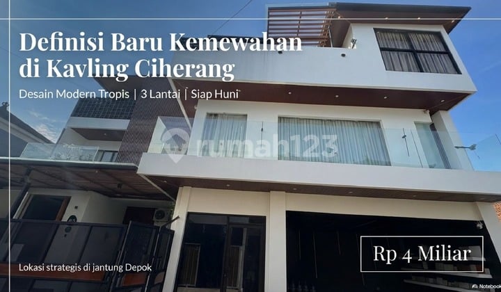 Rumah Mewah Full Fasiltas Full Furnish dengan Private Kolam Renang Konsep Private Resor di Kavling Ciherang Sukatani