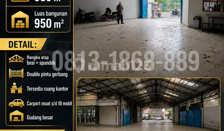 Sell Warehouse + Office 2 Floors 985M² Freehold Near Bintara Bekasi Toll