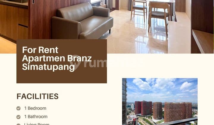 Disewakan Apartemen Branz Simatupang 1 Kamar Tidur Furnished