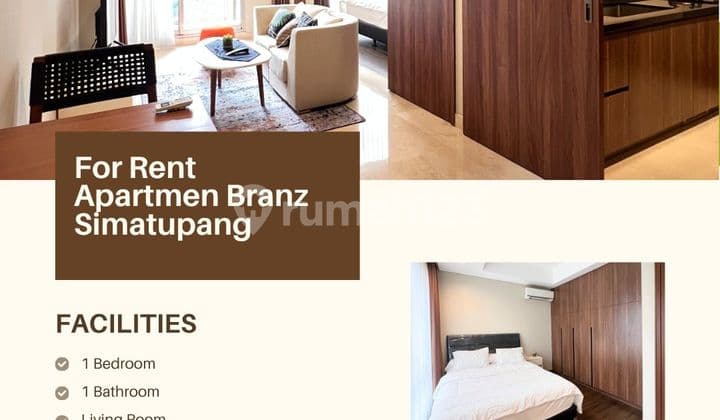 Disewakan Apartemen Branz Simatupang 1 Kamar Tidur Furnished