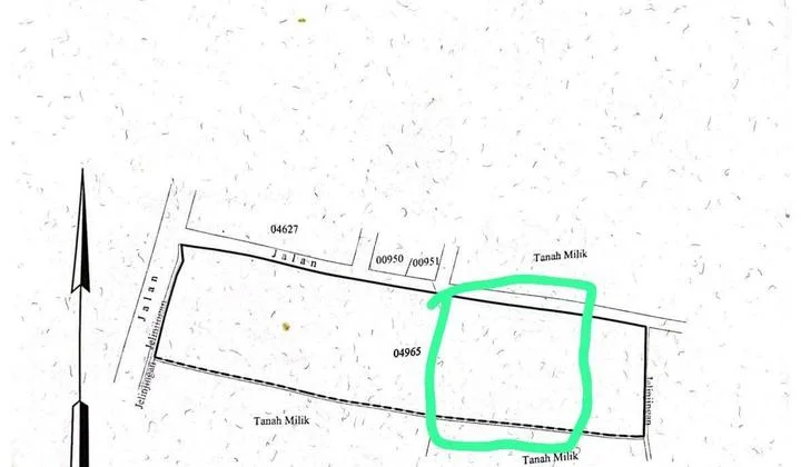 Leasehold Land 9.5 Are, Rice Field View, Near the Road