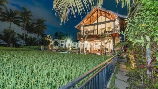 Sewa Luxury Ubud Rent Villa - Rice Field Front + Sunset Balcony View Fgtb