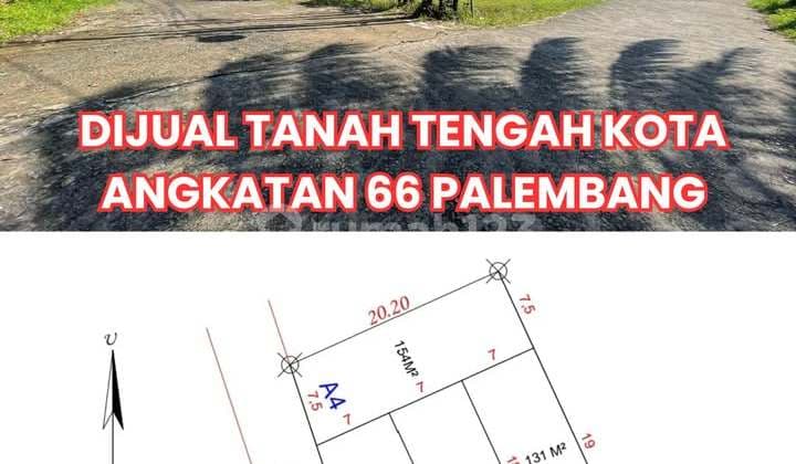Dijual Tanah tengah Kota Angkatan 66 Palembang