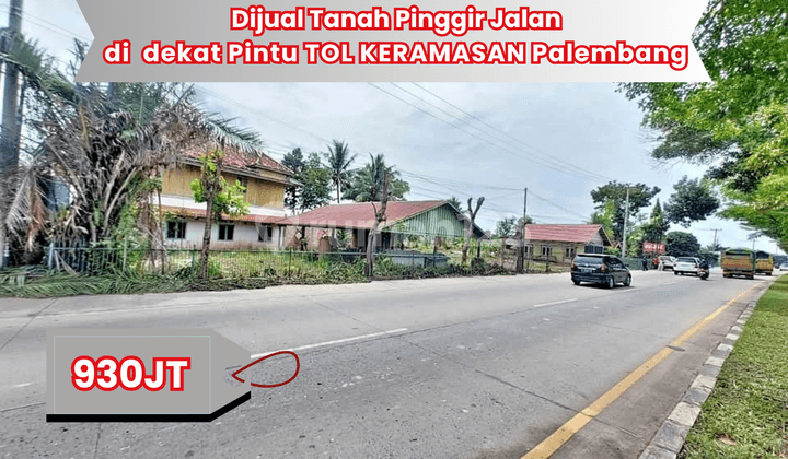 Dijual Tanah dekat Kampus POLSRI dan Pintu TOL Keramasan Palembang