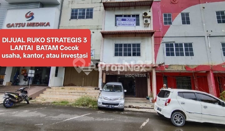 Dijual Ruko Strategis 3 Lantai Batam