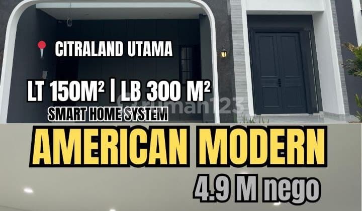 Dijual Rumah Baru American Modern Citraland Surabaya