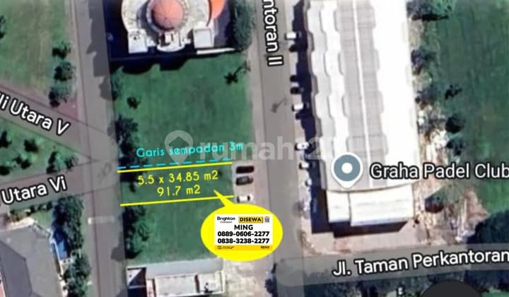 Lahan Usaha Premium Depan Graha Padel - Graha Famili