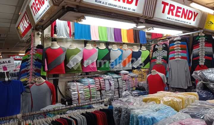 Disewakan Kios di Pasar Tanah Abang Blok A 2 Unit Jadi 1