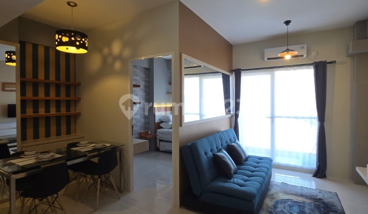 Ready ✅️ New 100% Puncak Dharmahusada Tower A Floor 05/11 (Rare Lower) Type 2BR Plus 56m² East City View Fully Furnished (Interior) Split AC (3 Units) 32-inch LED TV (2 Units) Water Heater Exhaust Fan Two-Door Refrigerator 180cm Bed 90cm Bed (2 in 1) Kitchen Set Wardrobe (2 Units) Sofabed Washer