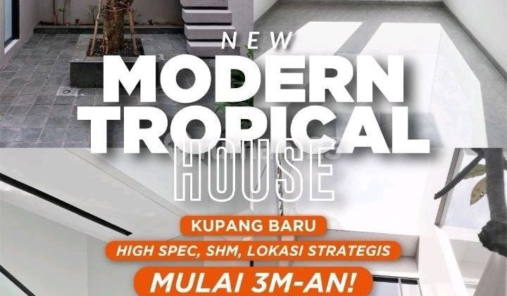 ‼️ *last Unitnew Modern Tropical House**kupang Baru,sby Barat*langka, Strategisrow Jalan 3 Mobil⚬ Lt 137.5 (5.5x25)⚬ Lb 200 (2 Lantai)⚬ Kt 4+1; Km 4+1⚬ High Spec Material (granit Tile 80x80 By Wisma Sehati, Ykk, Amstad)⚬ Double Volume Living Room⚬ Shm, Im