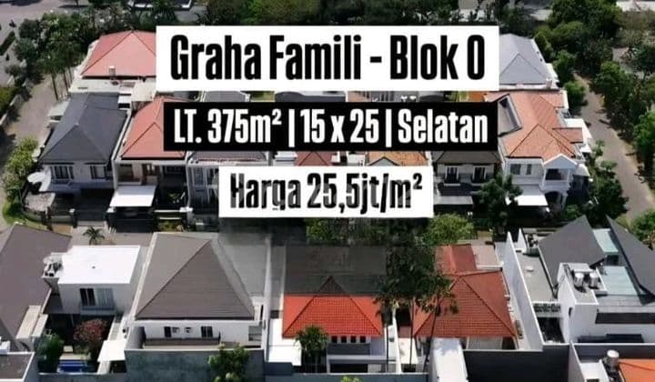 Dijual Tanah Kavling Di Graha Family Blok O