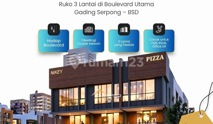 Kesempatan Emas! Ruko Strategis 3 Lantai di Jantung Gading Serpong