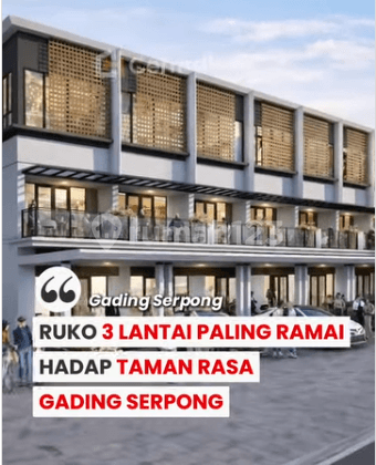 Eksclusif Ruko Paramount Land 2 Lantai Paling Ramai di Gading Serpong Hadap Taman Rasa