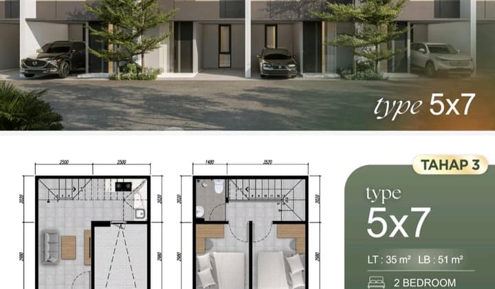 Rumah Baru 2 Lantai Park Sunrise Surabaya Timur Rungkut