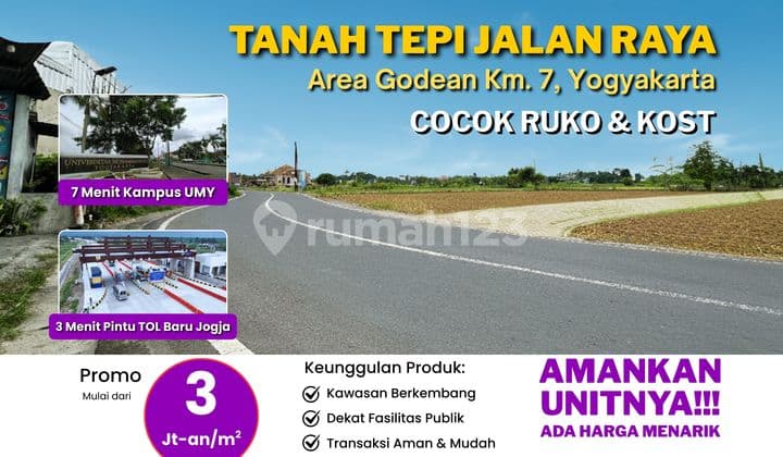 Yogyakarta Land, Near Tugu Jogja & Malioboro, Beside Main Road