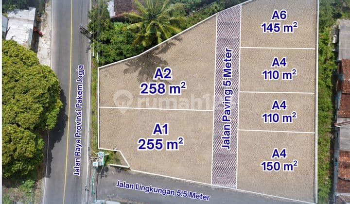 Tanah Jogja Dekat Kampus Uii dan Kopi Klothok Jogja, Akses Jalan Sangat Lebar