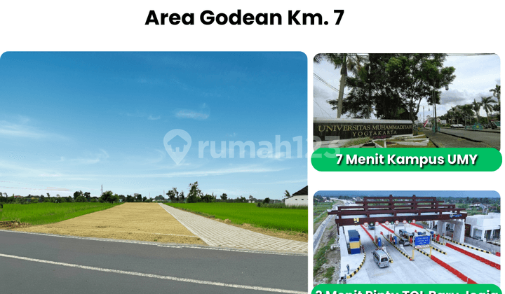 Promo Tanah Sleman, 10 Menit Malioboro, bisa Cash Tempo