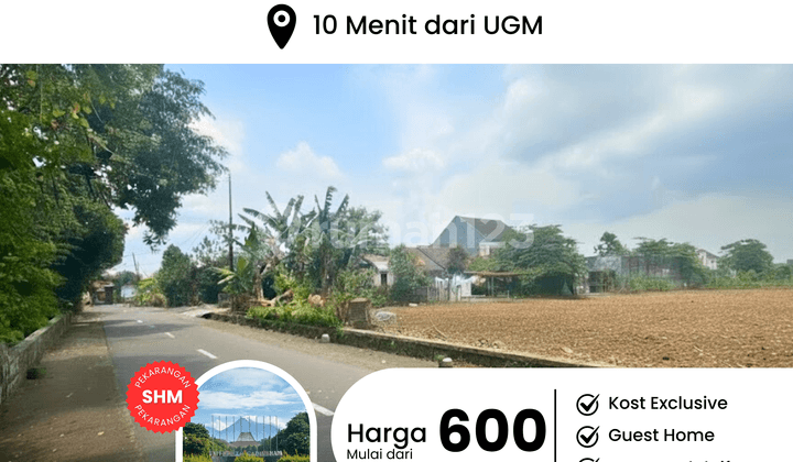 Promo Tanah Jogja Utara, Dekat Kampus UGM, Pakuwon Mall, 5 jutaan