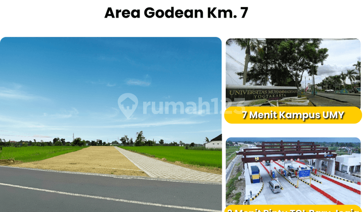Tanah Asri Jogja, 5 Menit Kampus UMY, 10 Menit Malioboro,