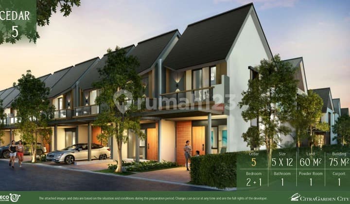 Dijual Rumah The Forestine Citra Garden City Alam Sutera