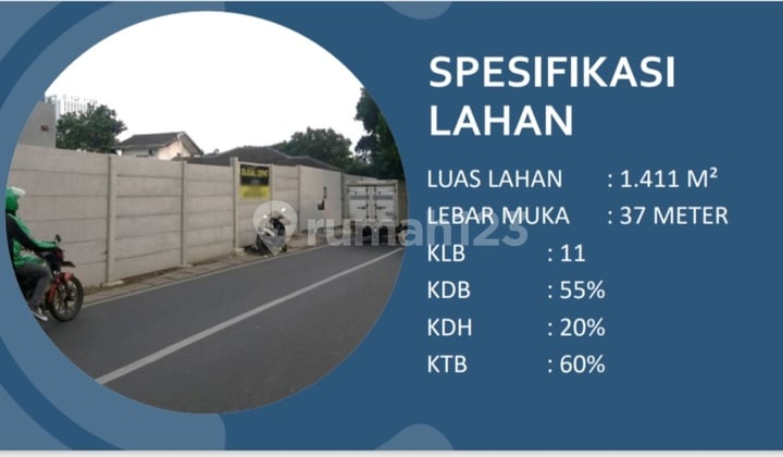 Jatipadang Raya Land Passed by Public Minibuses, Close to Tb Simatupang.