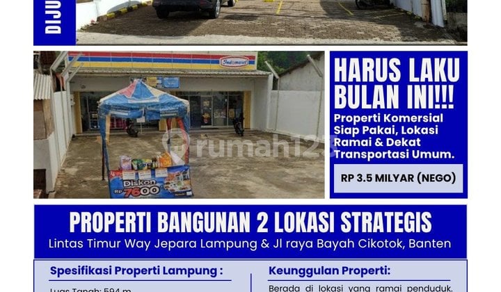 Langsung Pemilik! 2 Unit Ruko Komersial Premium Legalitas Lengkap