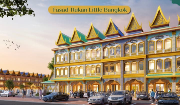 Jual Cicil 34 Juta atau 6,4M Rukan Little Bangkok Plaza Hoek Samping Si Mian Fo Riverwalk Island Pik - Sell Soho Little Bangkok 4,5X15 Plaza Corner Front Of Si Mian Fo Riverwalk Island Pik