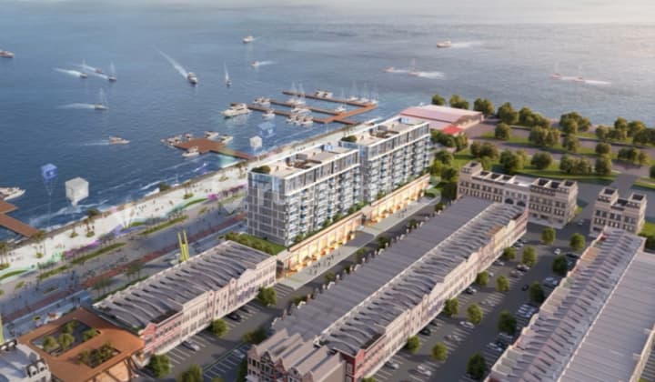 Jual 368Jt Cicil 60X atau 16,8M Kavling Minibox The Palm Beach 8X42 View Laut Riverwalk Island Pik