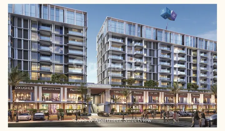 Apartment Premium The Palm Beach 2 Bedroom di Riverwalk Island Pik Baru