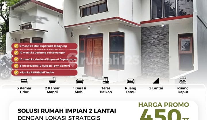 Rumah Modern 2 Lantai untuk Keluarga Masa Kini di Depok
