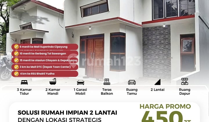Rumah 2 Lantai Pancoran Mas Depok - Investasi Masa Depan