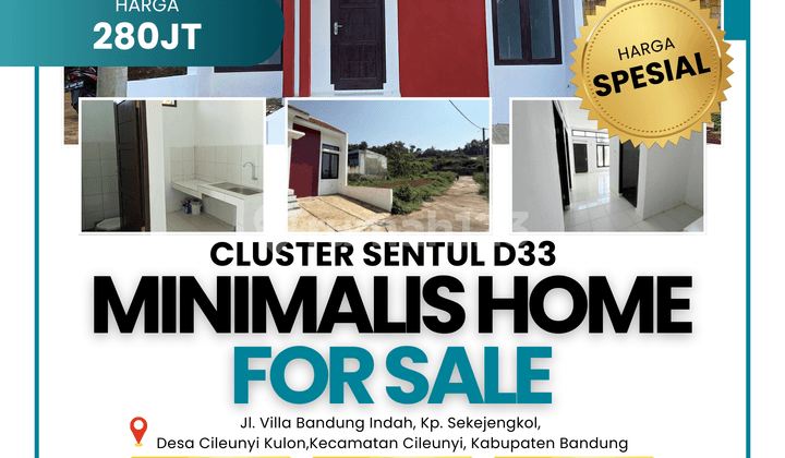 Di Jual Rumah Minimalis Modern Sentul Kav D33 di, Cileunyi - Kabupaten Bandung