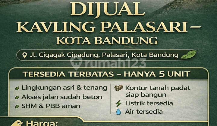 Kavling 90M Hingga 260M Cipadung Bandung 2Jt/M