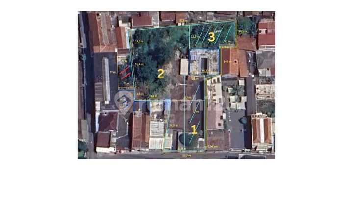 Jual Tanah Kavling (2) Tengah 1425 M² - bisa Per Meter - Harga 2,5 Jt