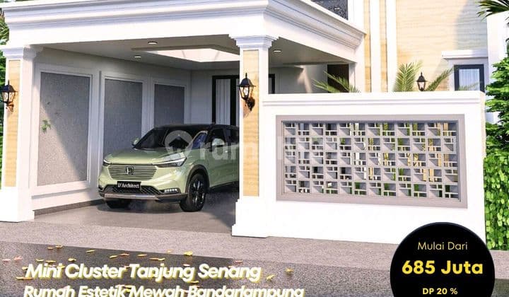 Rumah Asri Design Moderen Tanah Luas Tanjung Senang Bandarlampung