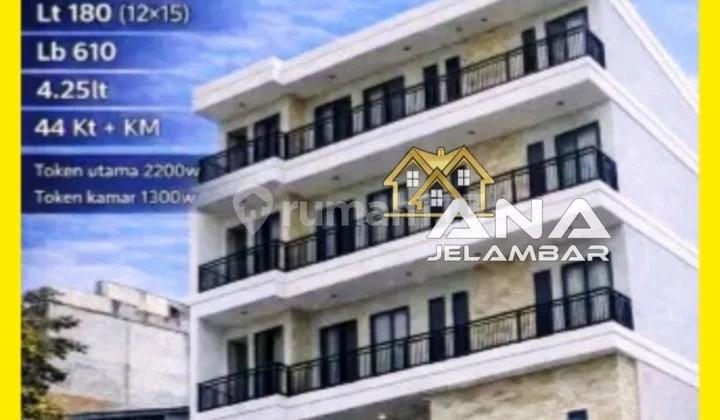 Ana New Boarding House 5 Floors Area 12X15m² Luxurious Strategic Suitable for Investment, 44Kt, 44Km, in Tomang - *Good Deal!!*