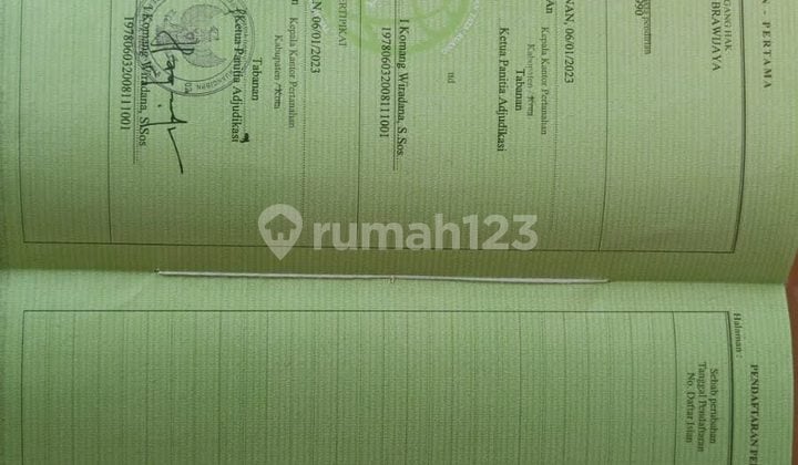Tanah Strategis Zona Kuning Siap Bangun di Tabanan