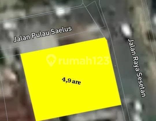 Tanah Hook Strategis Premium Zona Merah di Jalan Raya Sesetan