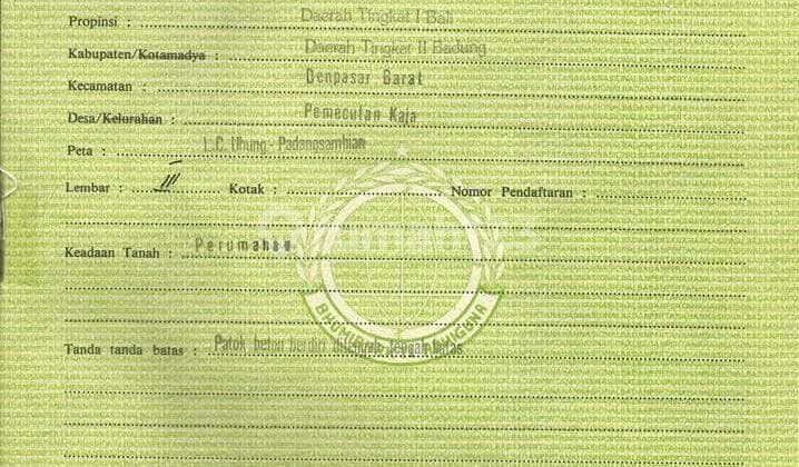 Tanah Strategis Luas Perumahan Elit Buluh Indah Denpasar