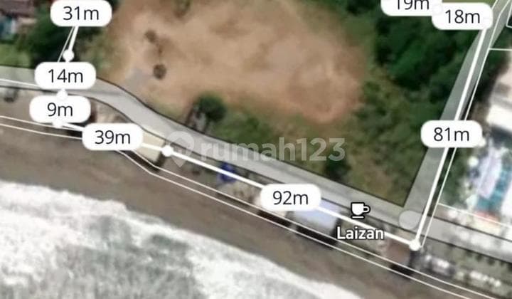 Tanah Dpn Pantai Strategis Luas Area Hotel, Pariwisata Batu Belig